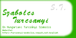 szabolcs turcsanyi business card